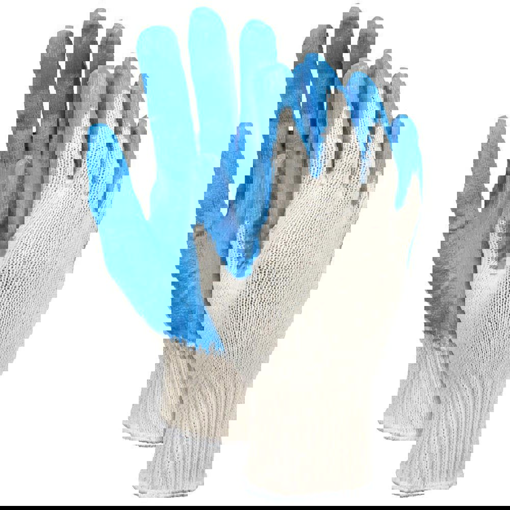 General Purpose Work Gloves: Small, Latex Coated, Cotton & Polyester